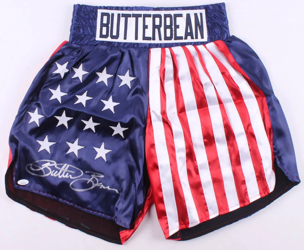 Eric "Butterbean" Esch Signed USA Boxing Trunks (JSA COA) (Size: Large)
