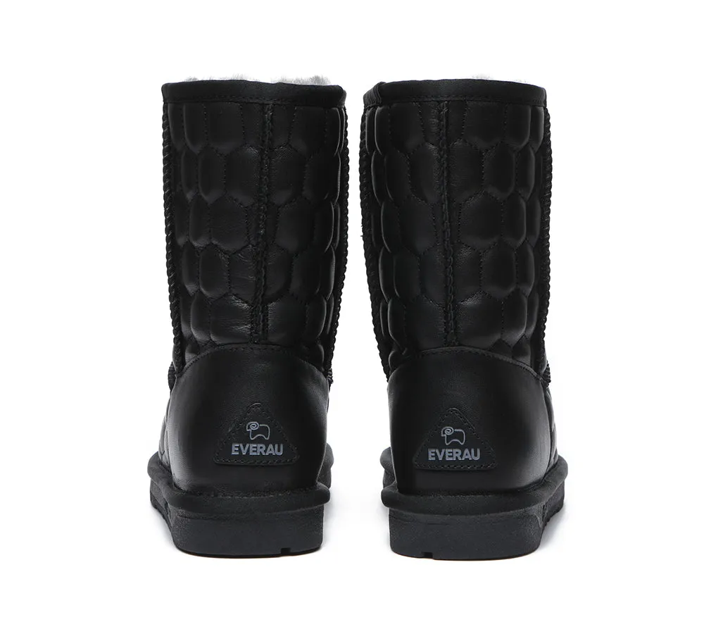 EVERAU® Nappa Sheepskin Short Boots Women Howey