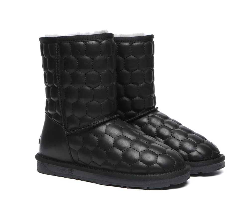 EVERAU® Nappa Sheepskin Short Boots Women Howey