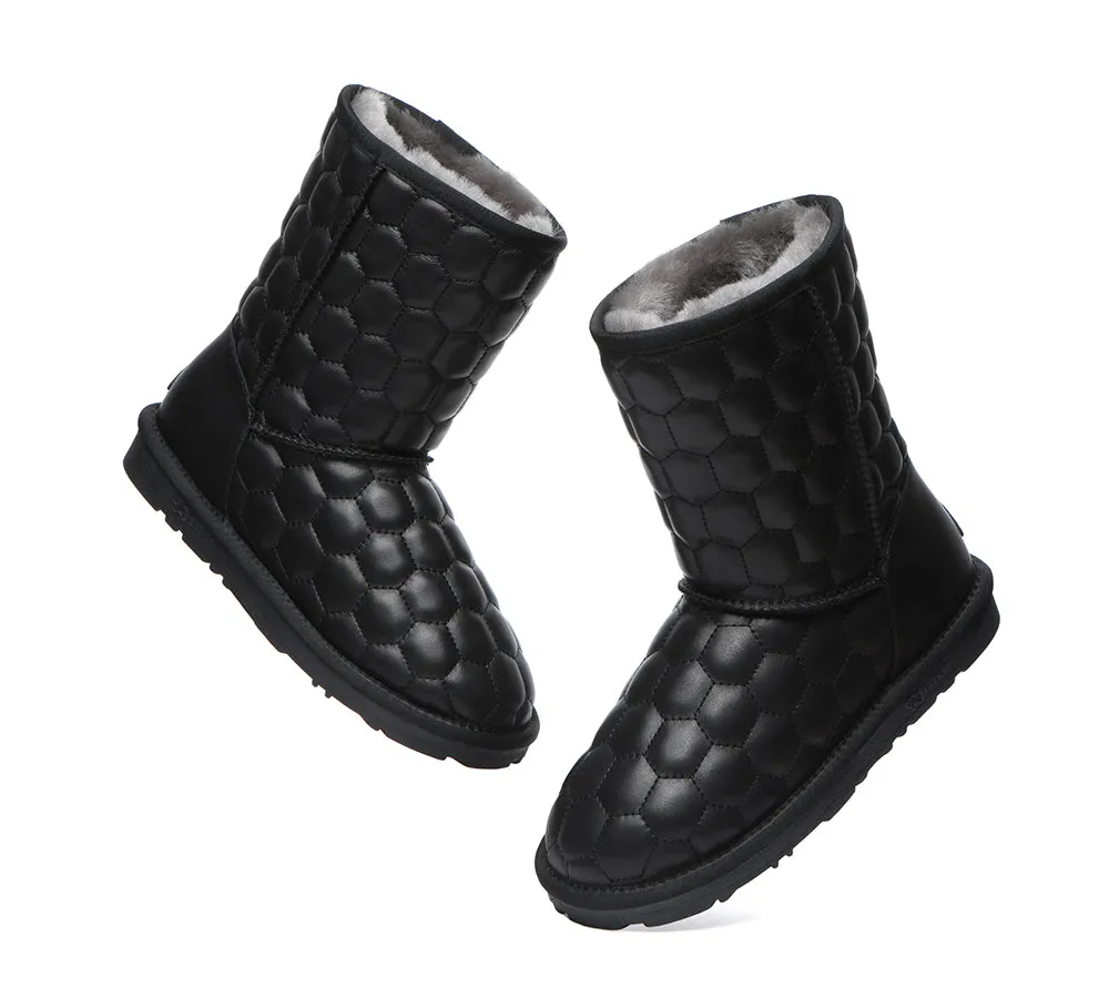 EVERAU® Nappa Sheepskin Short Boots Women Howey
