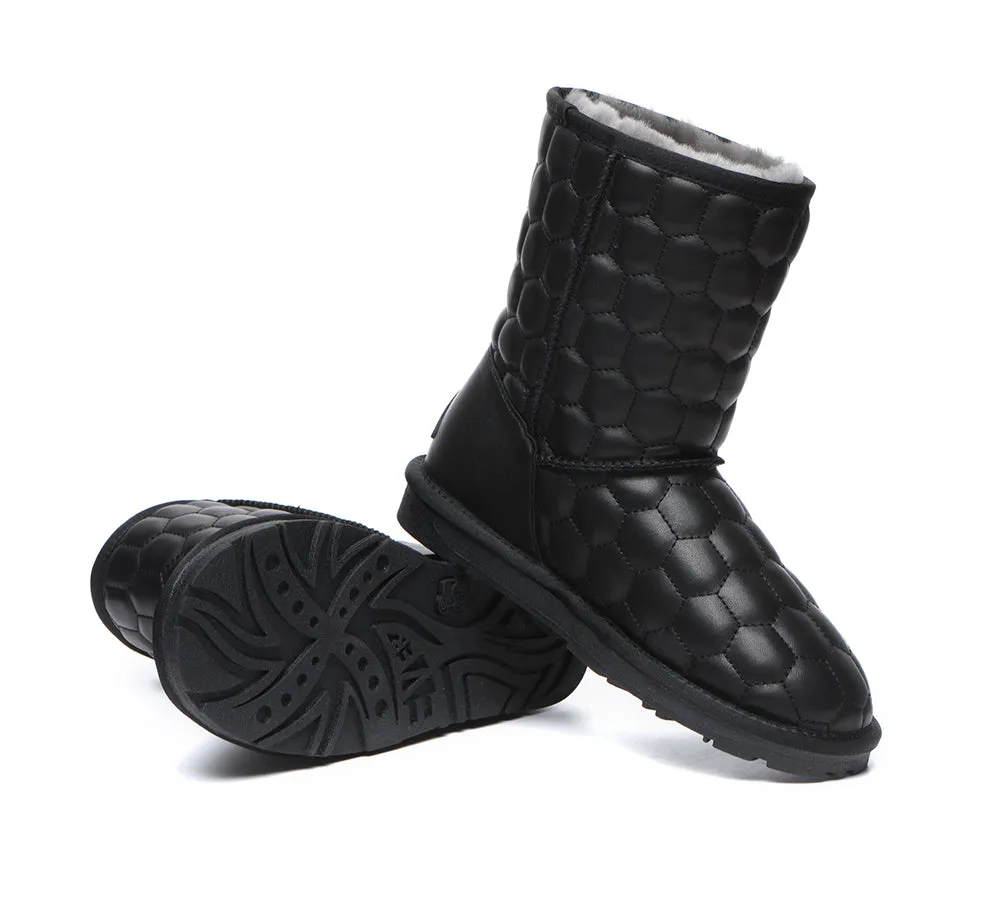 EVERAU® Nappa Sheepskin Short Boots Women Howey