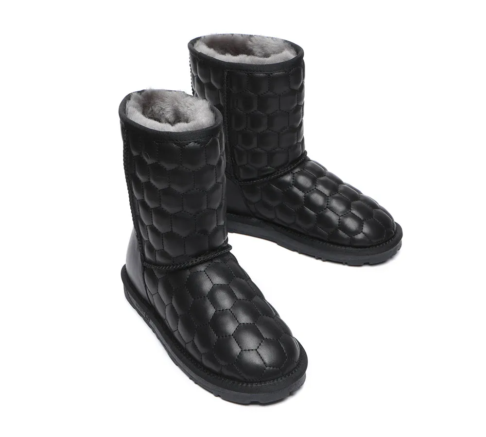 EVERAU® Nappa Sheepskin Short Boots Women Howey