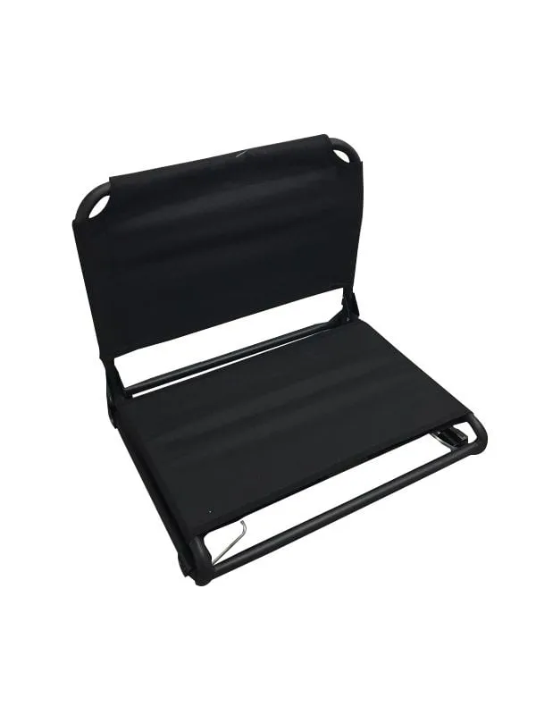 Extra Wide Stadium Seat Chair Black Lightweight Hooks, Foldable Padded Portable