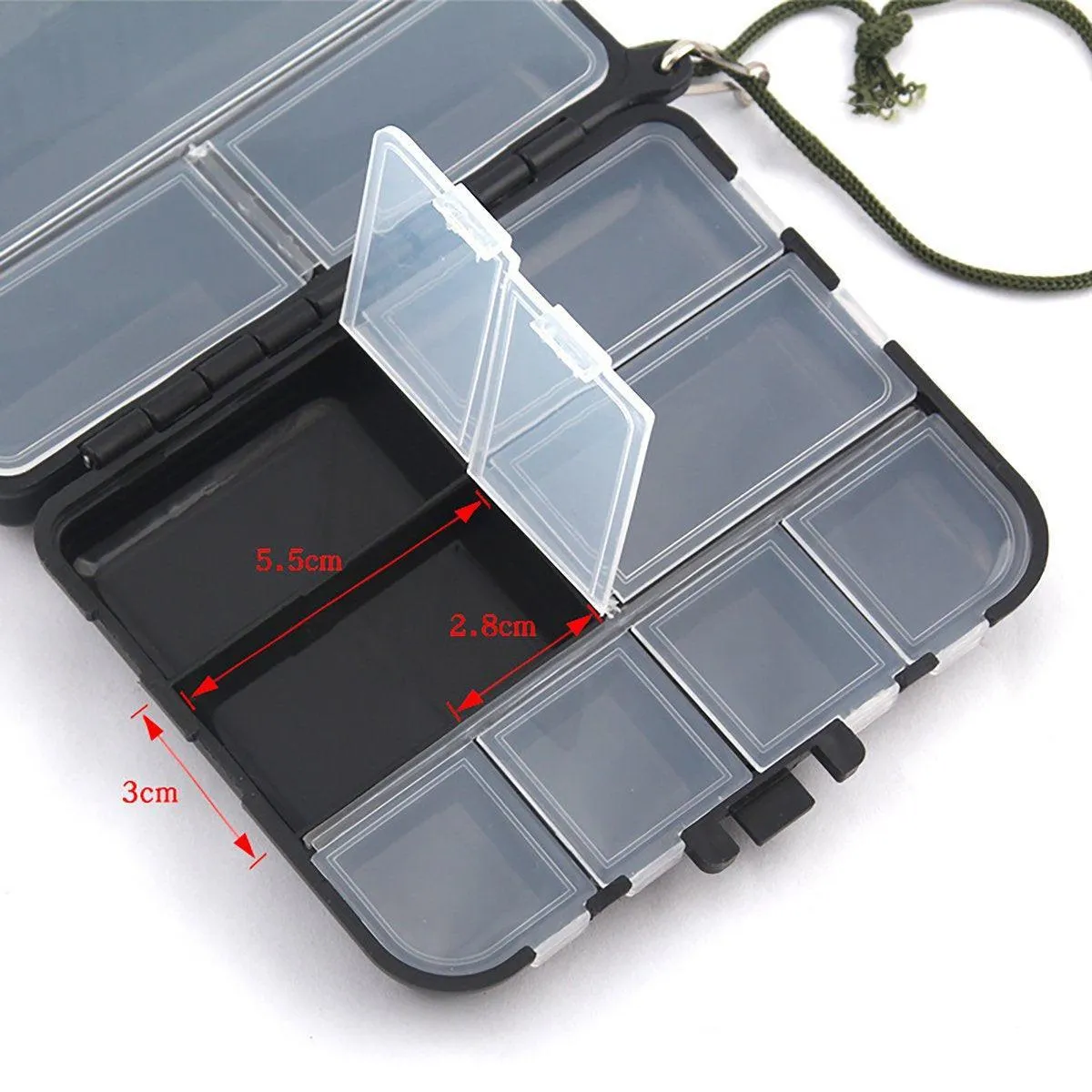 Fishing Accessories Storage Box with Hand Rope Hook Organizer for Fishing Gear