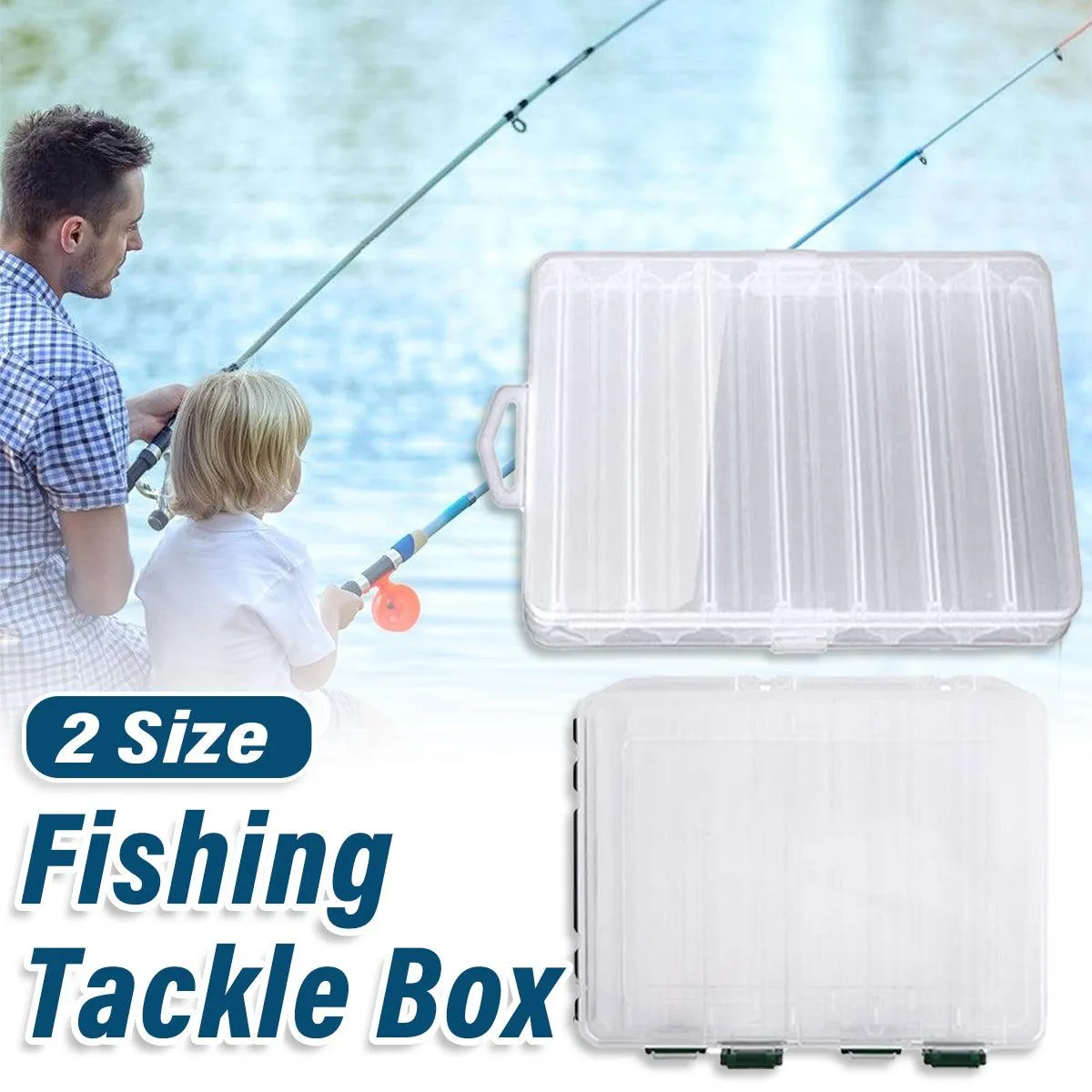 Fishing Gear Storage Box Bait Accessories Tool Box 2 Sizes for Fishing Organizer