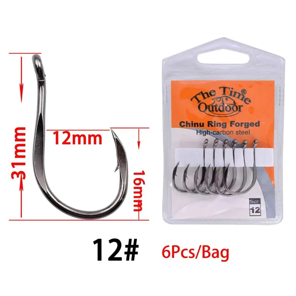 Fishing Hooks Ring Forged Carbon Steel Fish Hook Hight Quality