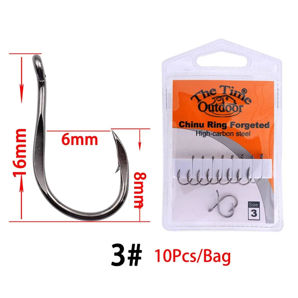 Fishing Hooks Ring Forged Carbon Steel Fish Hook Hight Quality
