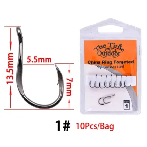 Fishing Hooks Ring Forged Carbon Steel Fish Hook Hight Quality