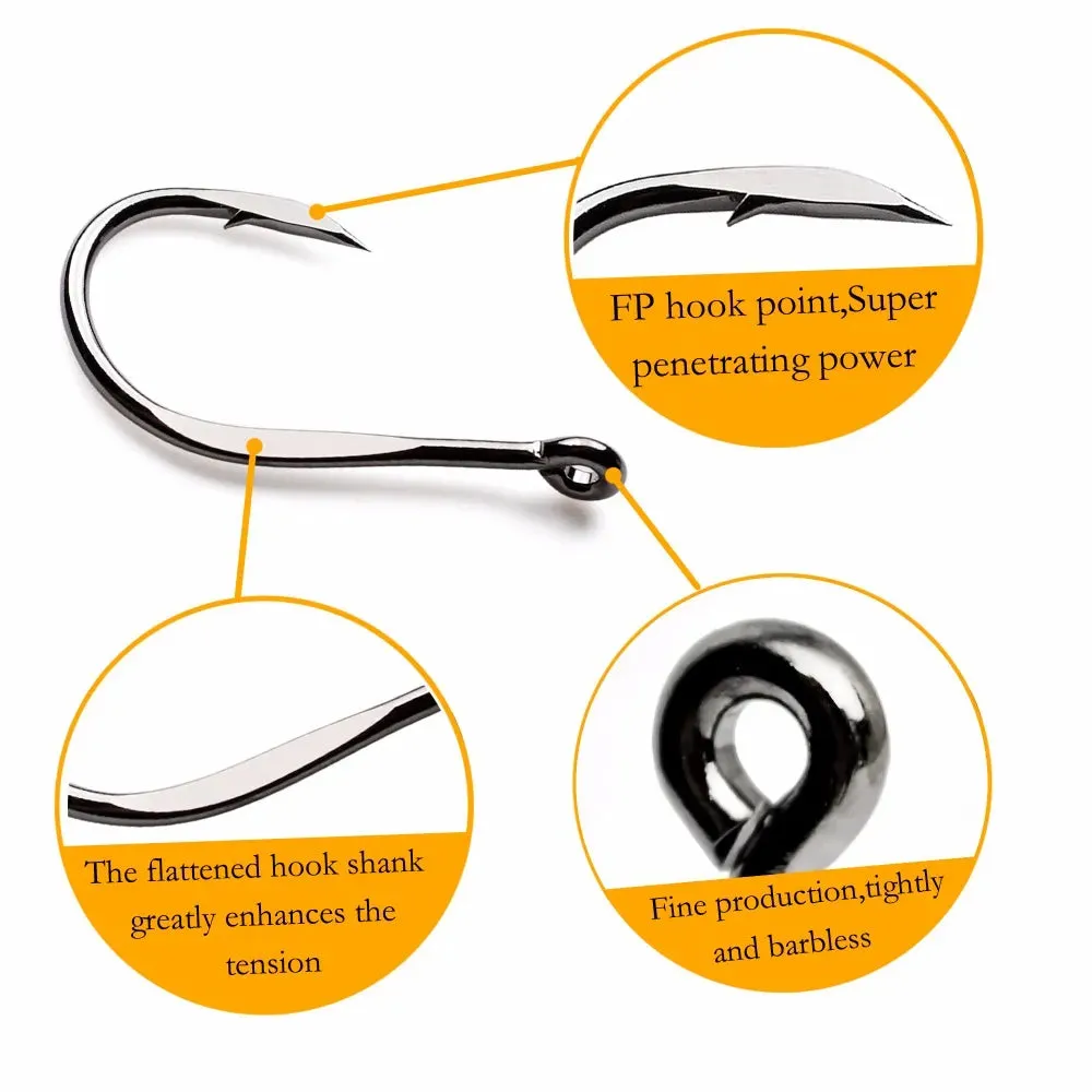 Fishing Hooks Ring Forged Carbon Steel Fish Hook Hight Quality