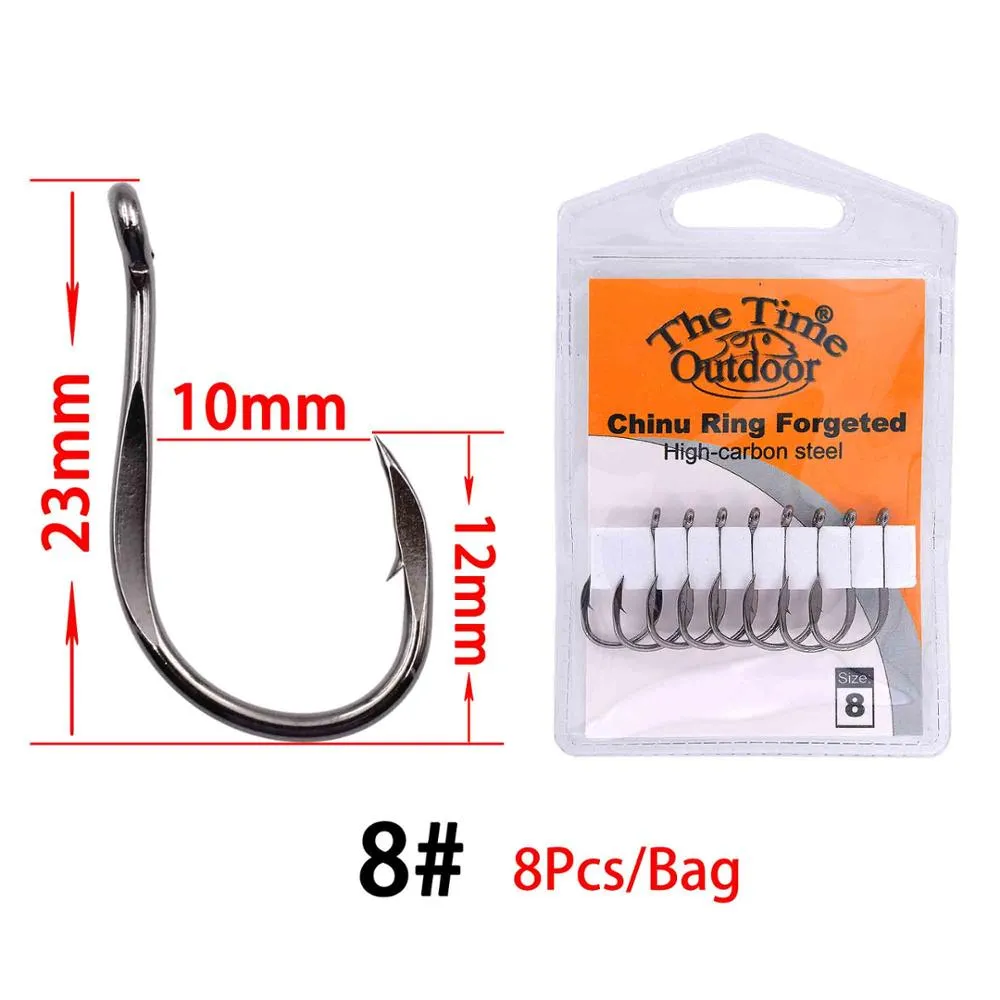 Fishing Hooks Ring Forged Carbon Steel Fish Hook Hight Quality