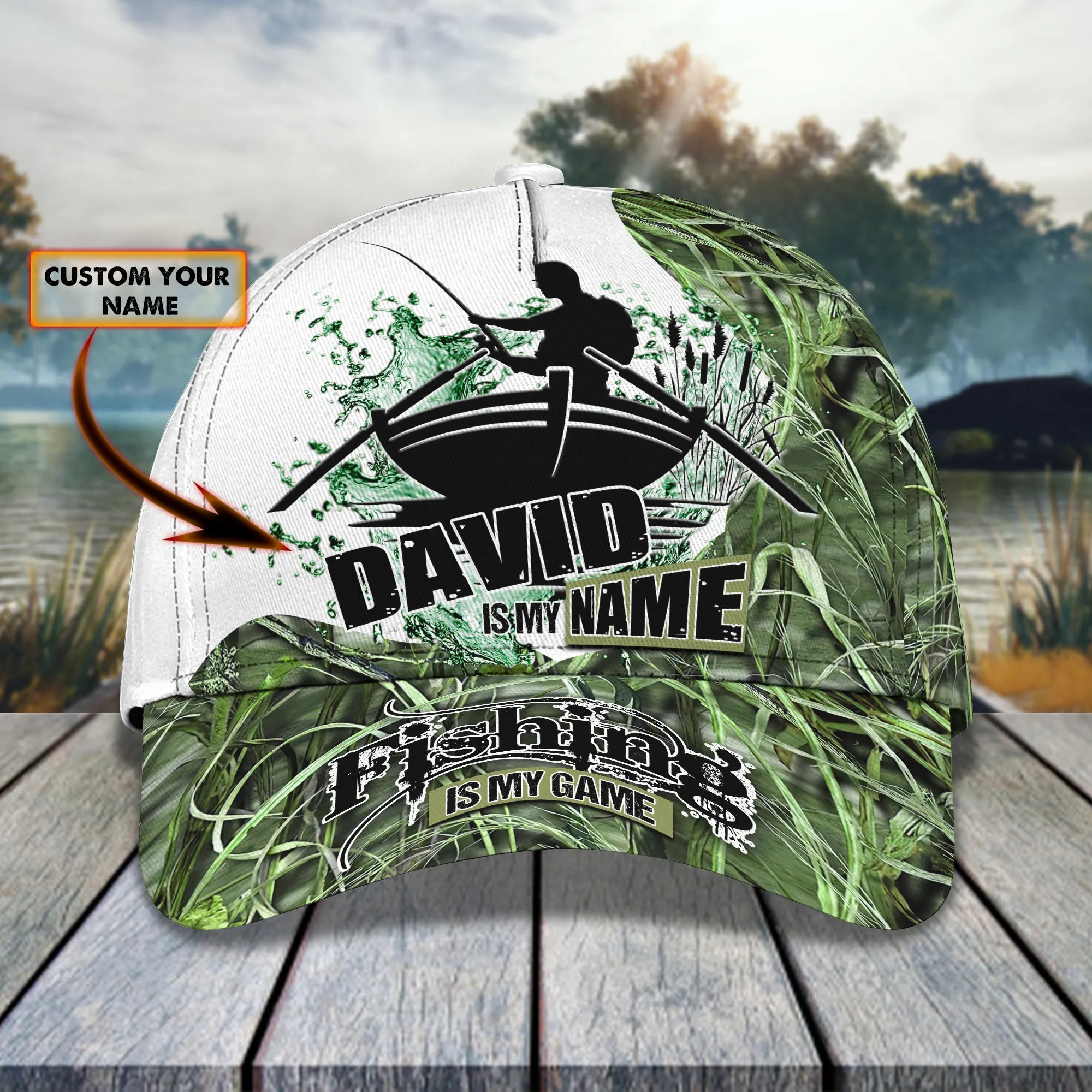 Fishing Is My Game - Personalized Name Cap - Co98
