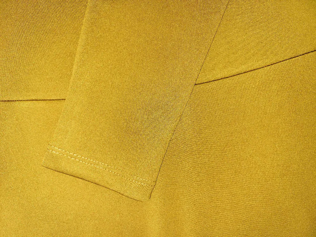 Fit and Flair Mustard Ponti Dress