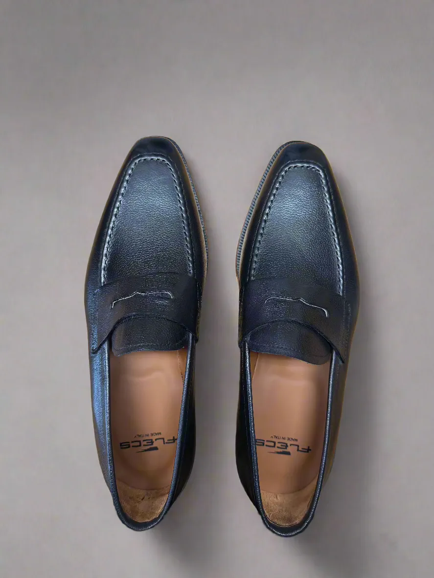 Flecs Lille Nero Italian Slip On Dress Shoe - A405