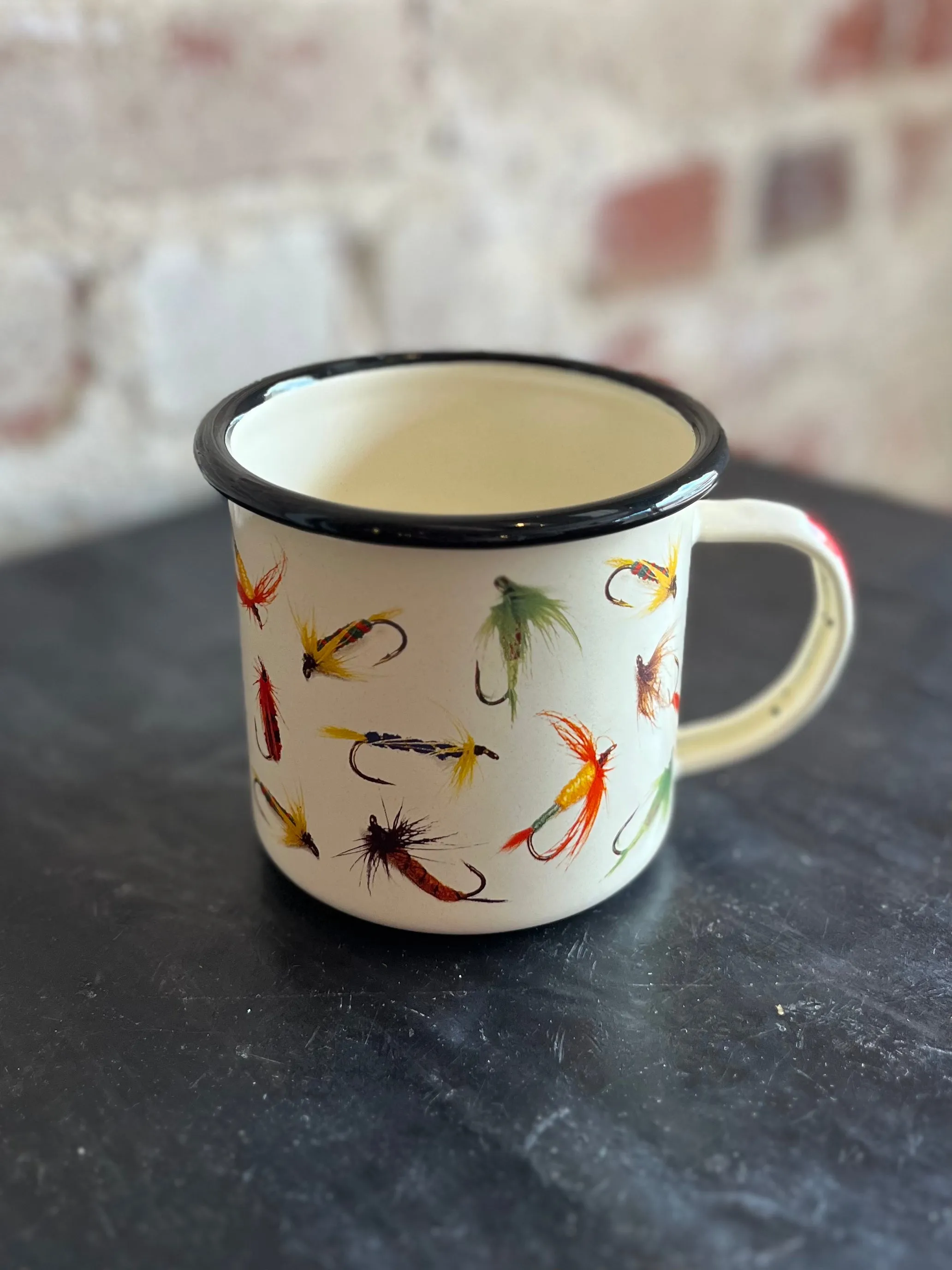Fly Fishing Enamel Mug