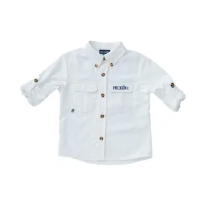 Founders Kids Fishing Shirt in White