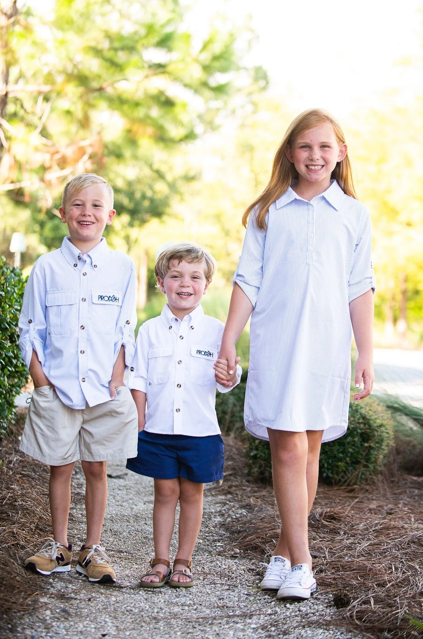 Founders Kids Fishing Shirt in White