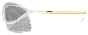 Frabill Baitwell Landing Vinyl on Fishing Net, Wooden Handle with Super-soft 1″