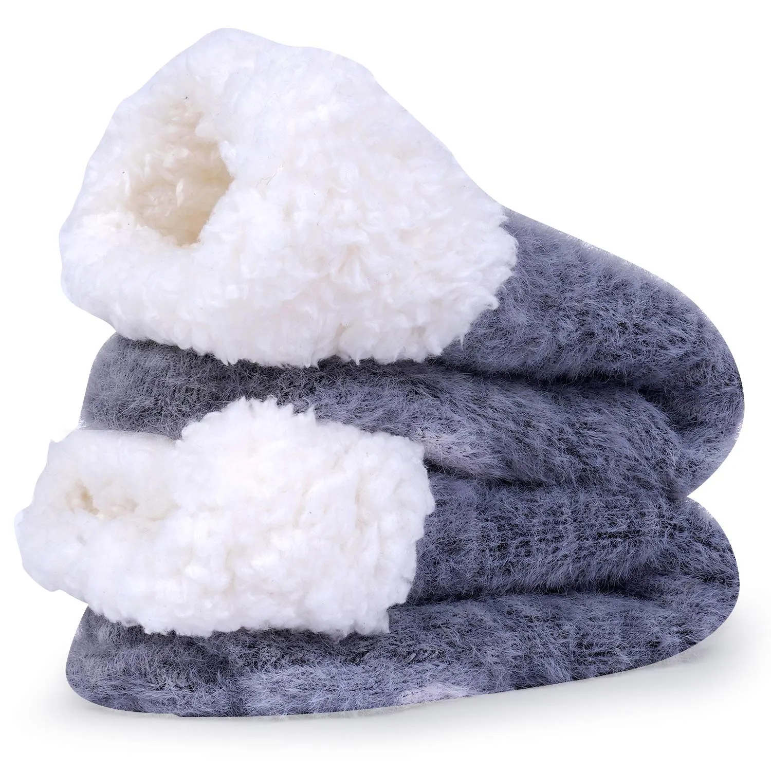 Fuzzy Cat Slipper Socks With Grippers