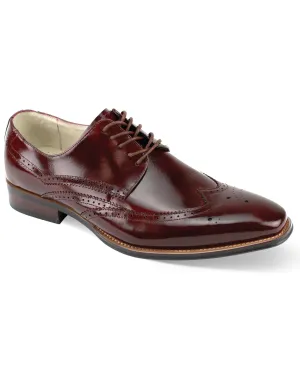 Giovanni Lincoln Wingtip Dress Shoes - Burgundy