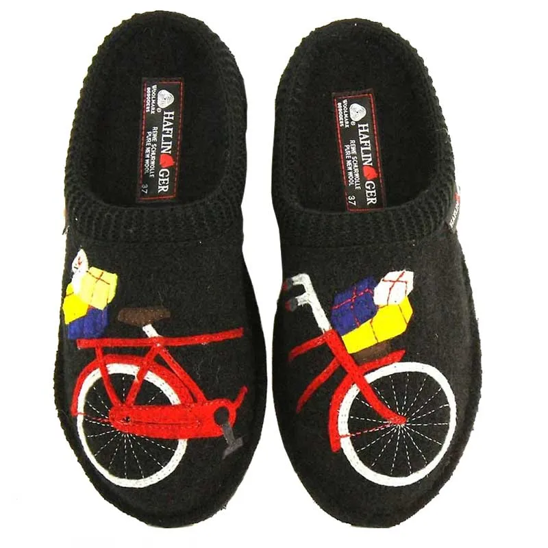 Haflinger Bicycle Women's Wool Slippers