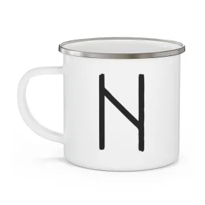 Hagalaz (Force Of Nature) Viking Rune Enamel Camping Mug