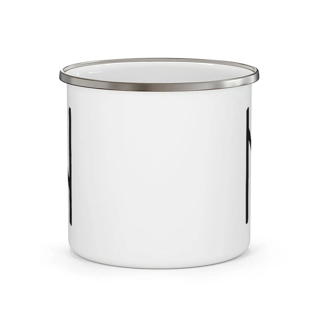 Hagalaz (Force Of Nature) Viking Rune Enamel Camping Mug
