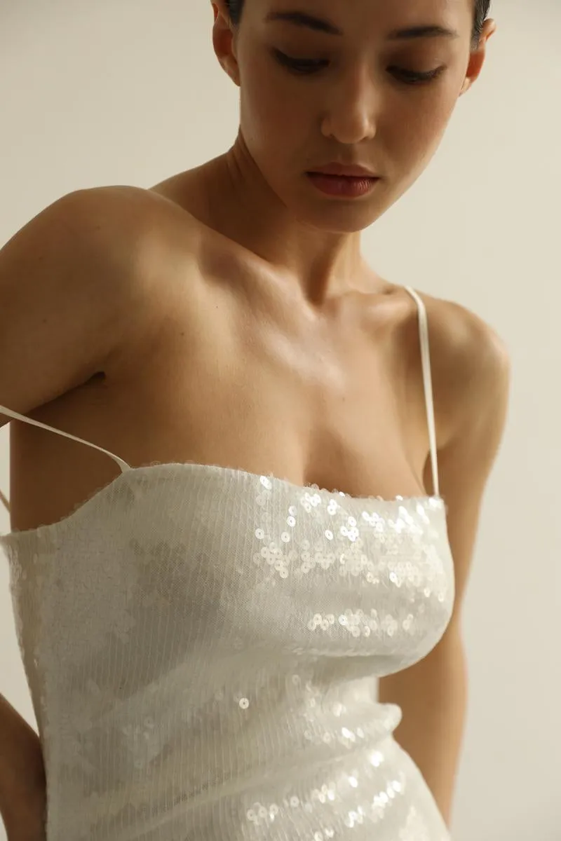Hailey - White sequin dress