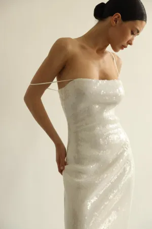 Hailey - White sequin dress