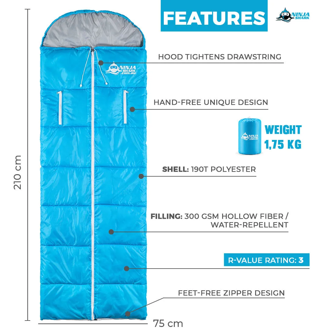 Hand-Free Penguin Comfort Sleeping Bag for Camping and Outdoors