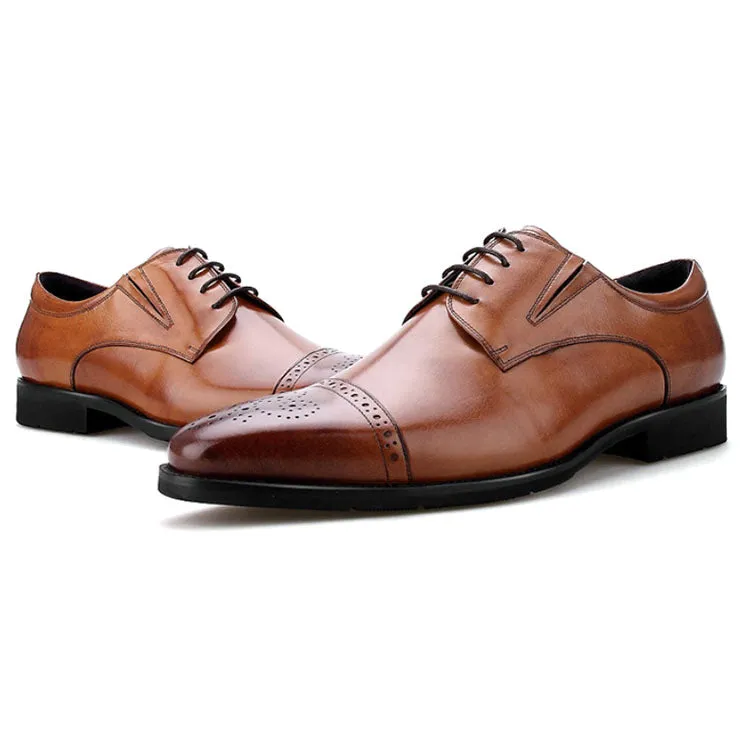 Handmade Full Grain Leather Derby Shoes for Men