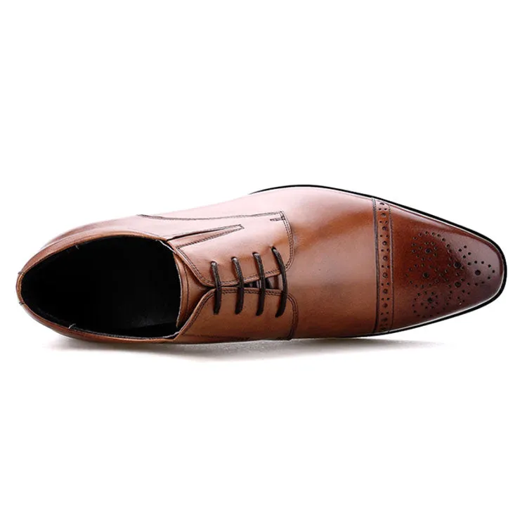 Handmade Full Grain Leather Derby Shoes for Men