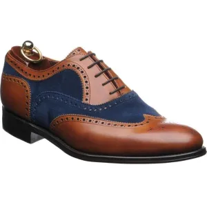 Handmade Two Tone Wingtip Brogue Shoes for Men