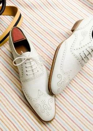 Handmade Wingtip Brogue Dress Shoes for Men