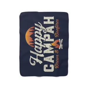 Happy Campah Sherpa Fleece Blanket