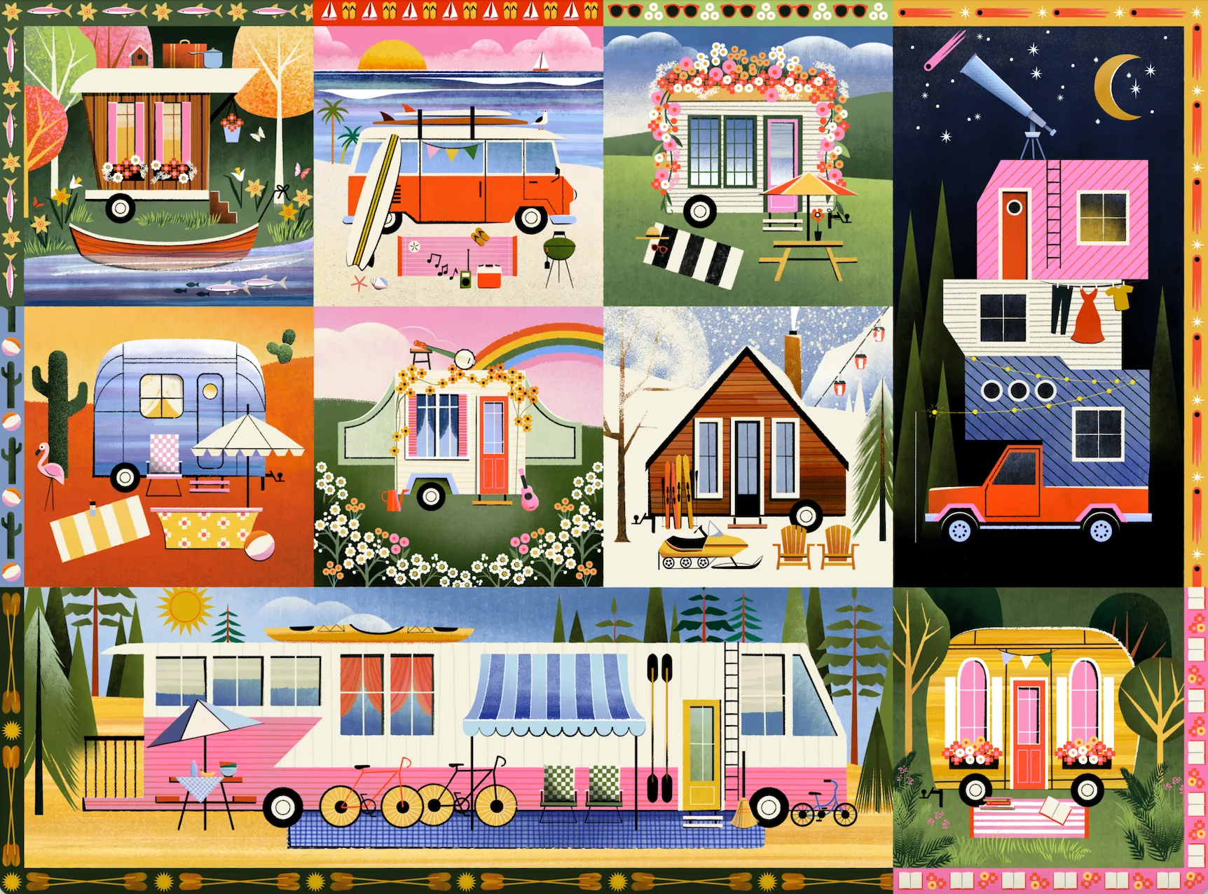 Happy Campers 1000-Piece Puzzle