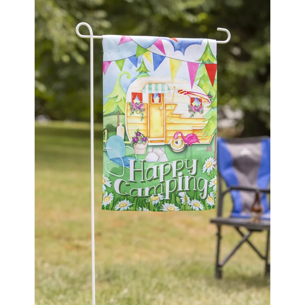 Happy Camping Garden Flag