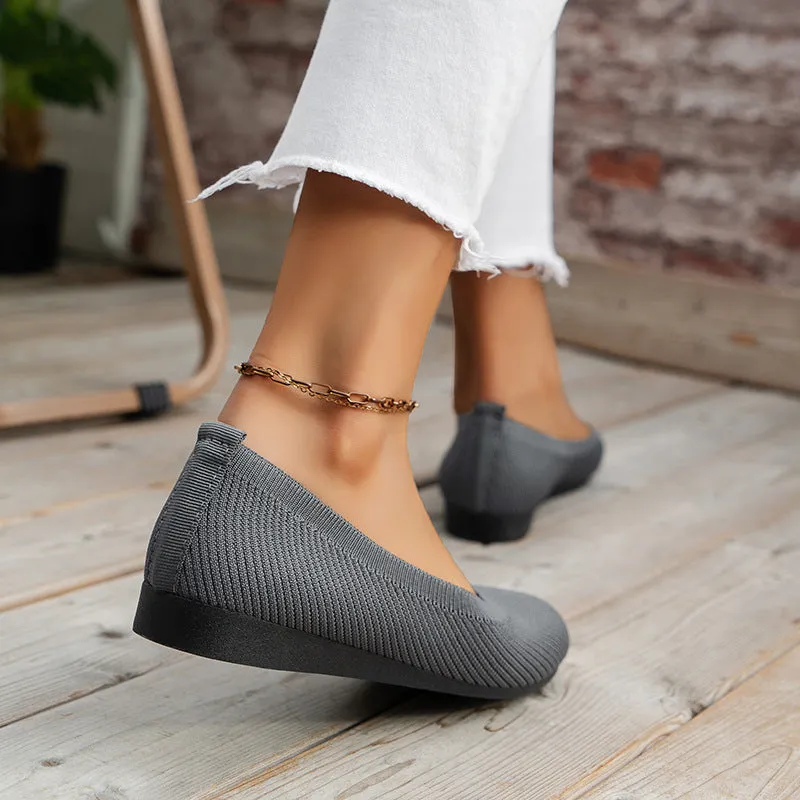 Hatmeo Braided Women's Comfortable Breathable Flat Shoes
