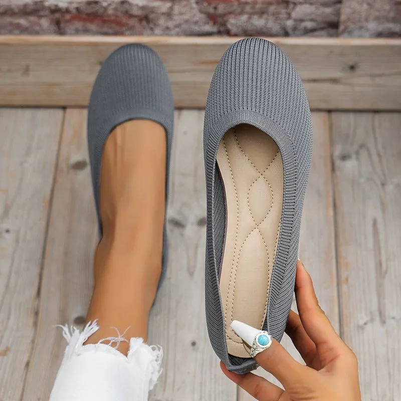 Hatmeo Braided Women's Comfortable Breathable Flat Shoes