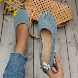 Hatmeo Braided Women's Comfortable Breathable Flat Shoes