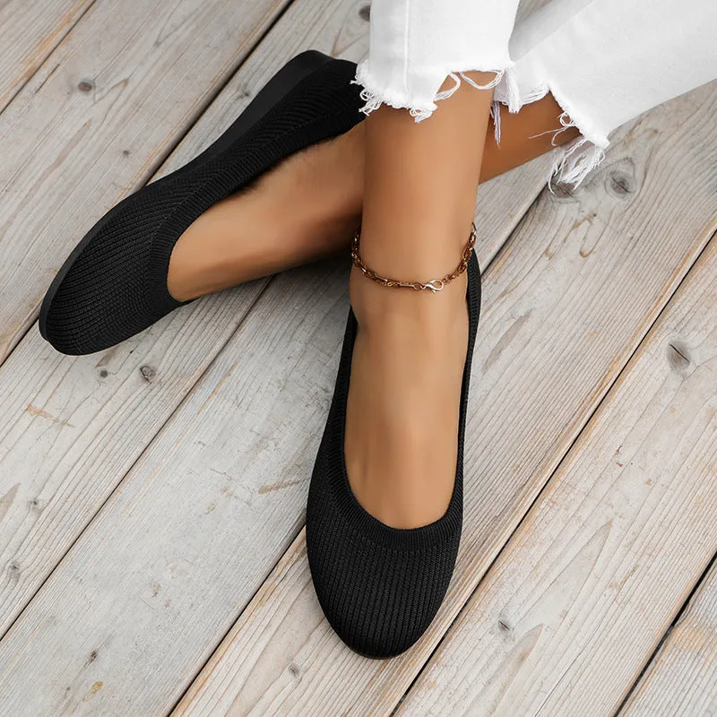 Hatmeo Braided Women's Comfortable Breathable Flat Shoes