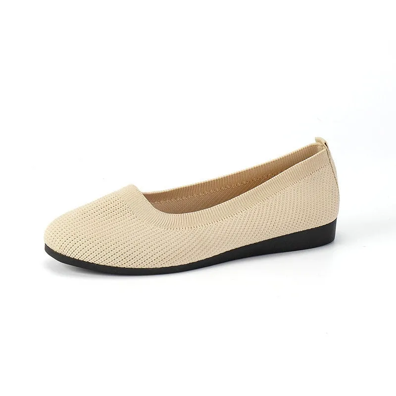 Hatmeo Braided Women's Comfortable Breathable Flat Shoes
