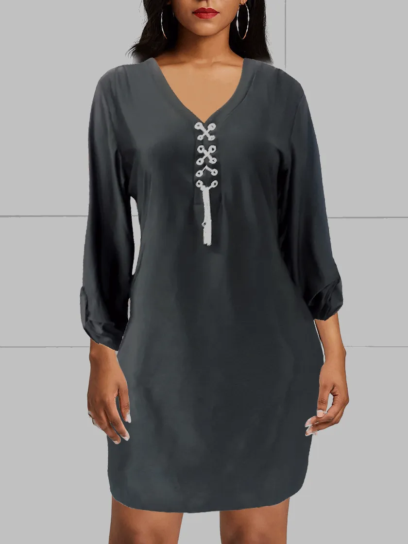 Heart Chain Bodycon Brown Black Stripe Dress
