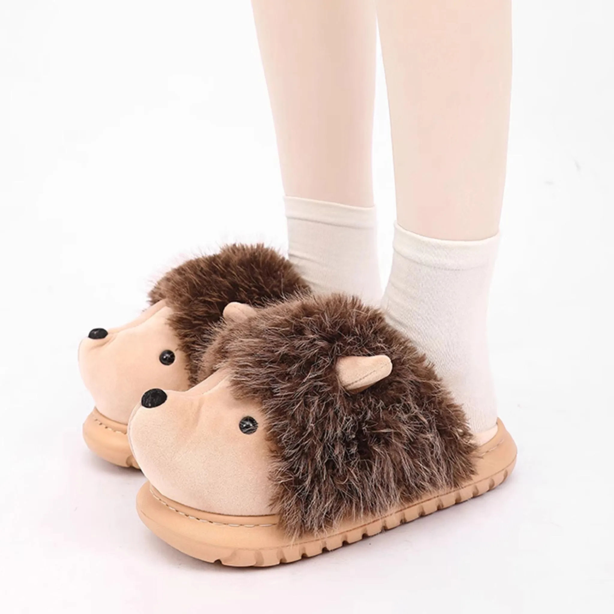 Hedgehog Cute Fluffy Lounge Slippers
