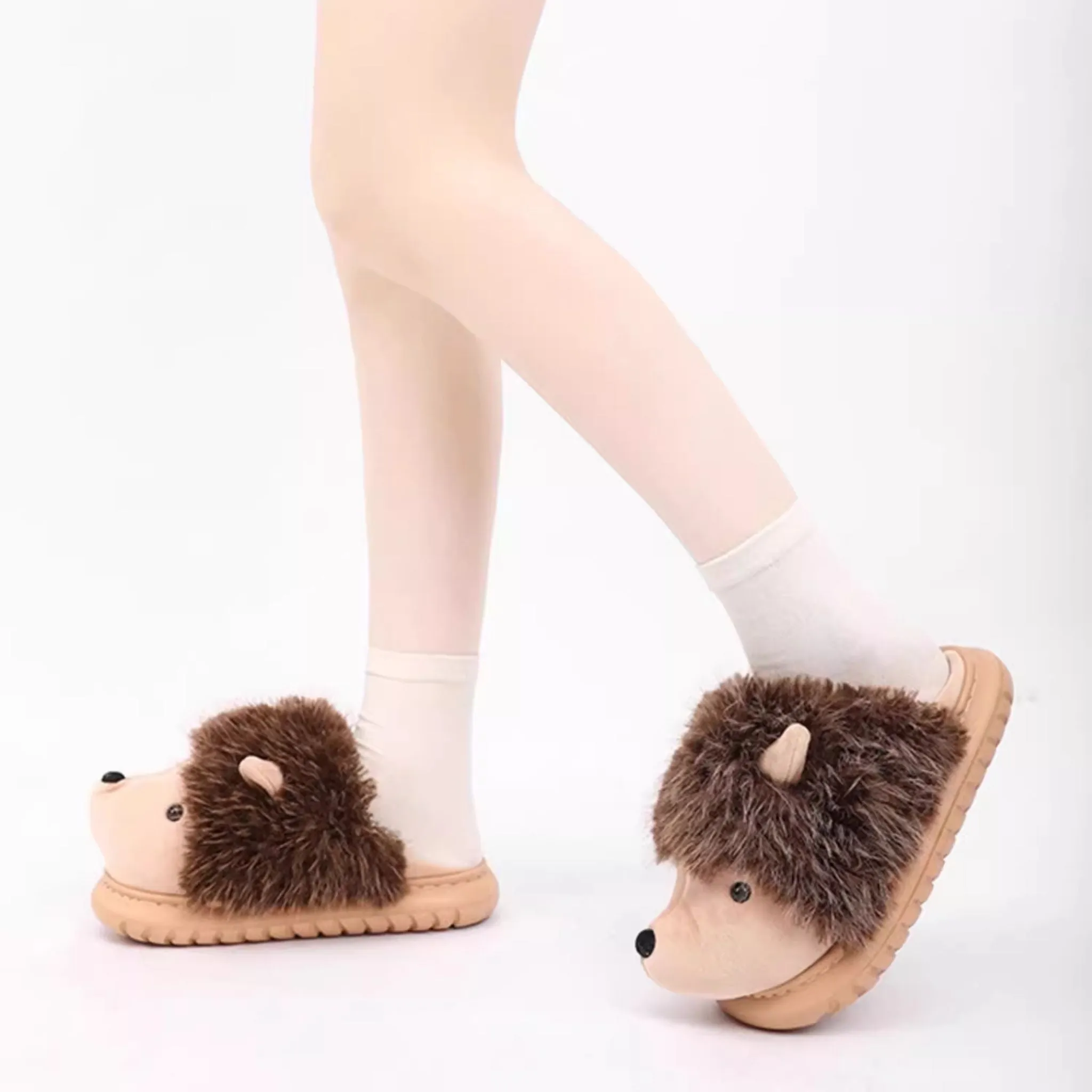 Hedgehog Cute Fluffy Lounge Slippers