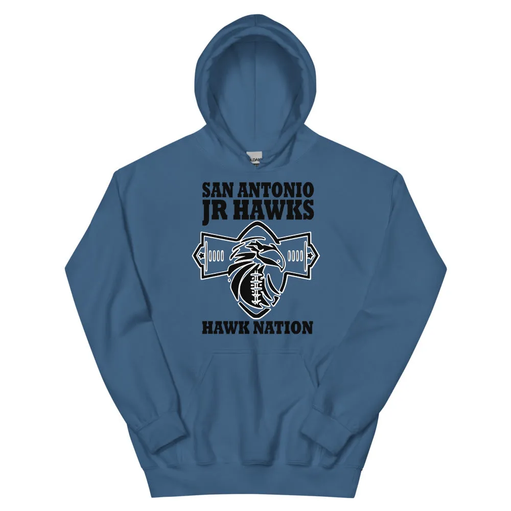 Hoodie ~ Jr Hawks Football Field Unisex Hoodie