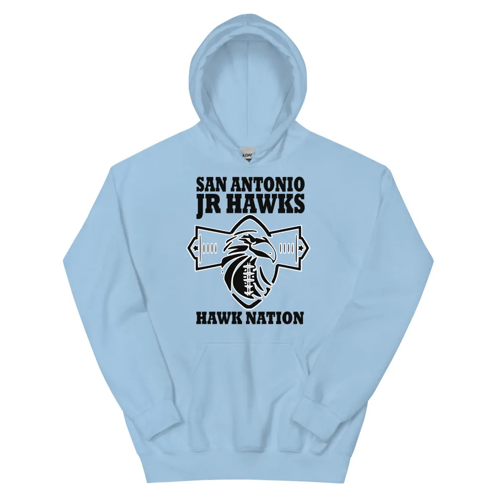 Hoodie ~ Jr Hawks Football Field Unisex Hoodie