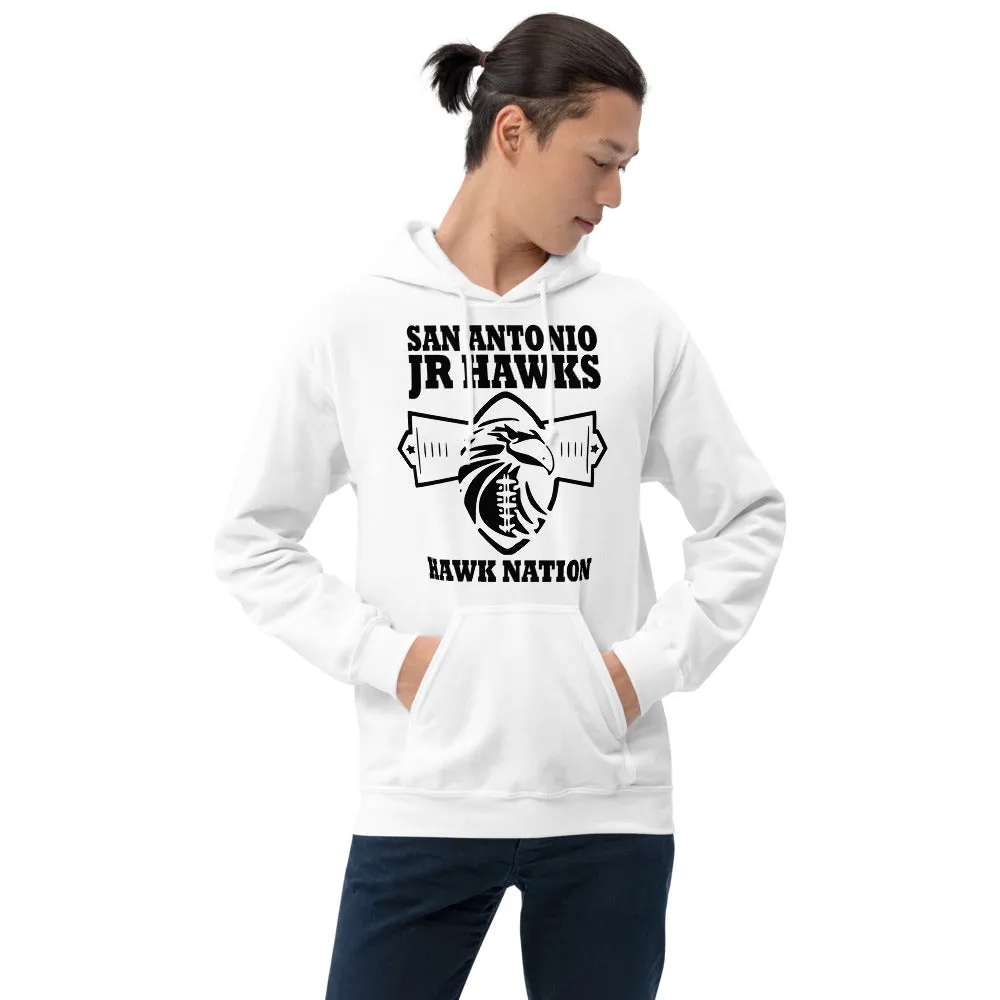 Hoodie ~ Jr Hawks Football Field Unisex Hoodie