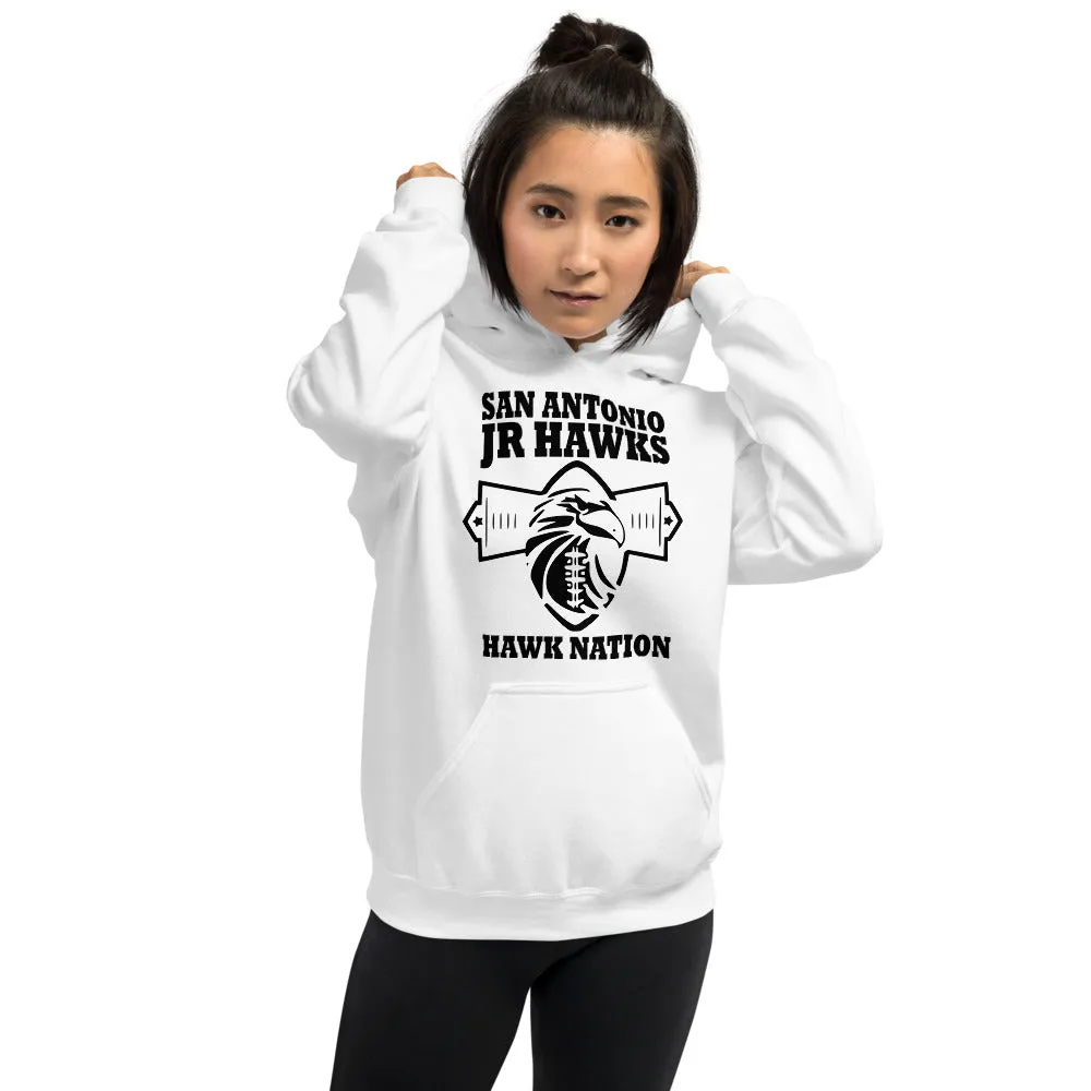 Hoodie ~ Jr Hawks Football Field Unisex Hoodie