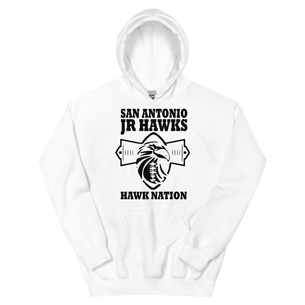 Hoodie ~ Jr Hawks Football Field Unisex Hoodie