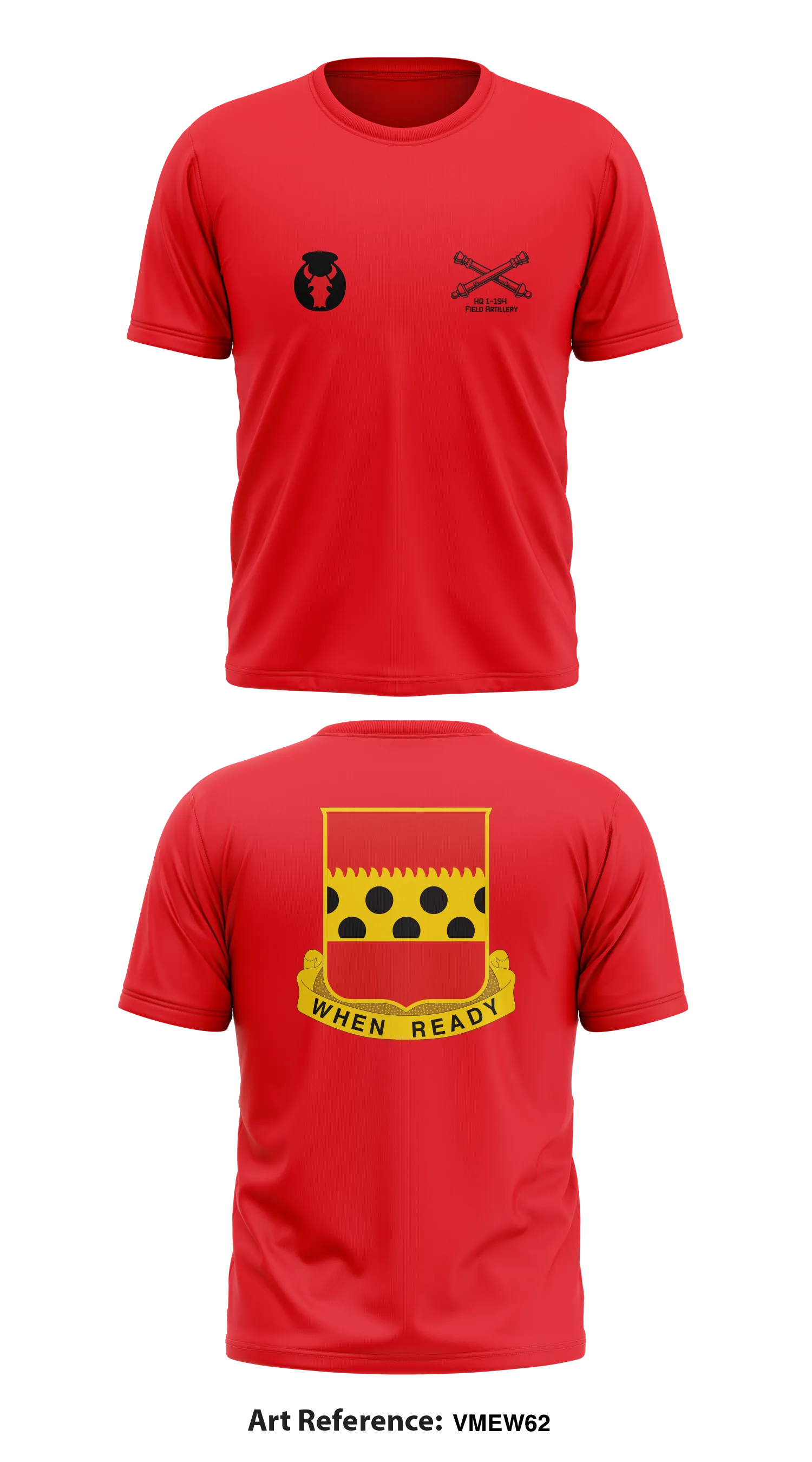 HQ 1-194 Field Artillery Store 1 Core Men's SS Performance Tee - C8sUwS